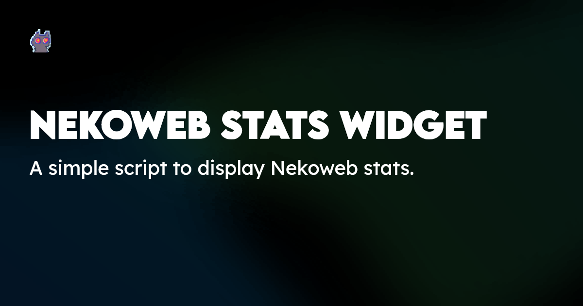 Nekoweb Stats Widget